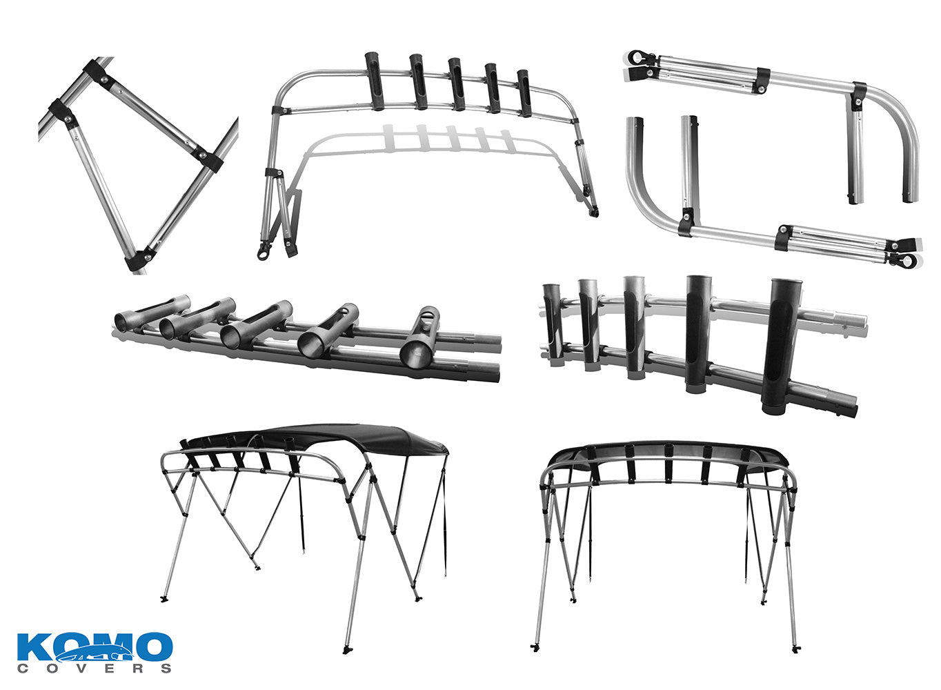 fishing rod holders for bimini top Holder Boat Rod Rack, Rocket Launcher EliteShield 6 fishing rod storage for boats SavvyCraft Bimini Top Fishing Rod
