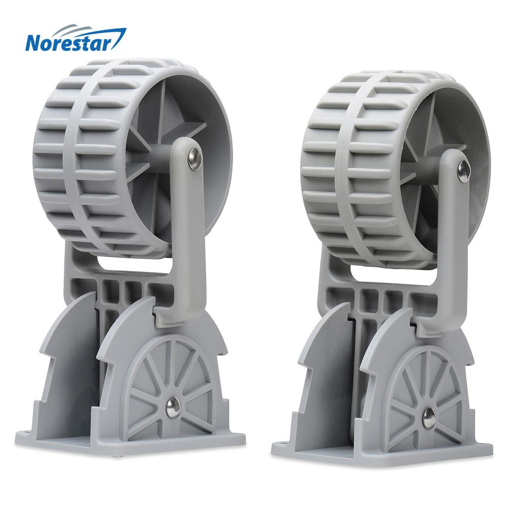 Flip up dinghy wheels