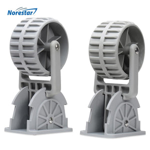 Flip up dinghy wheels