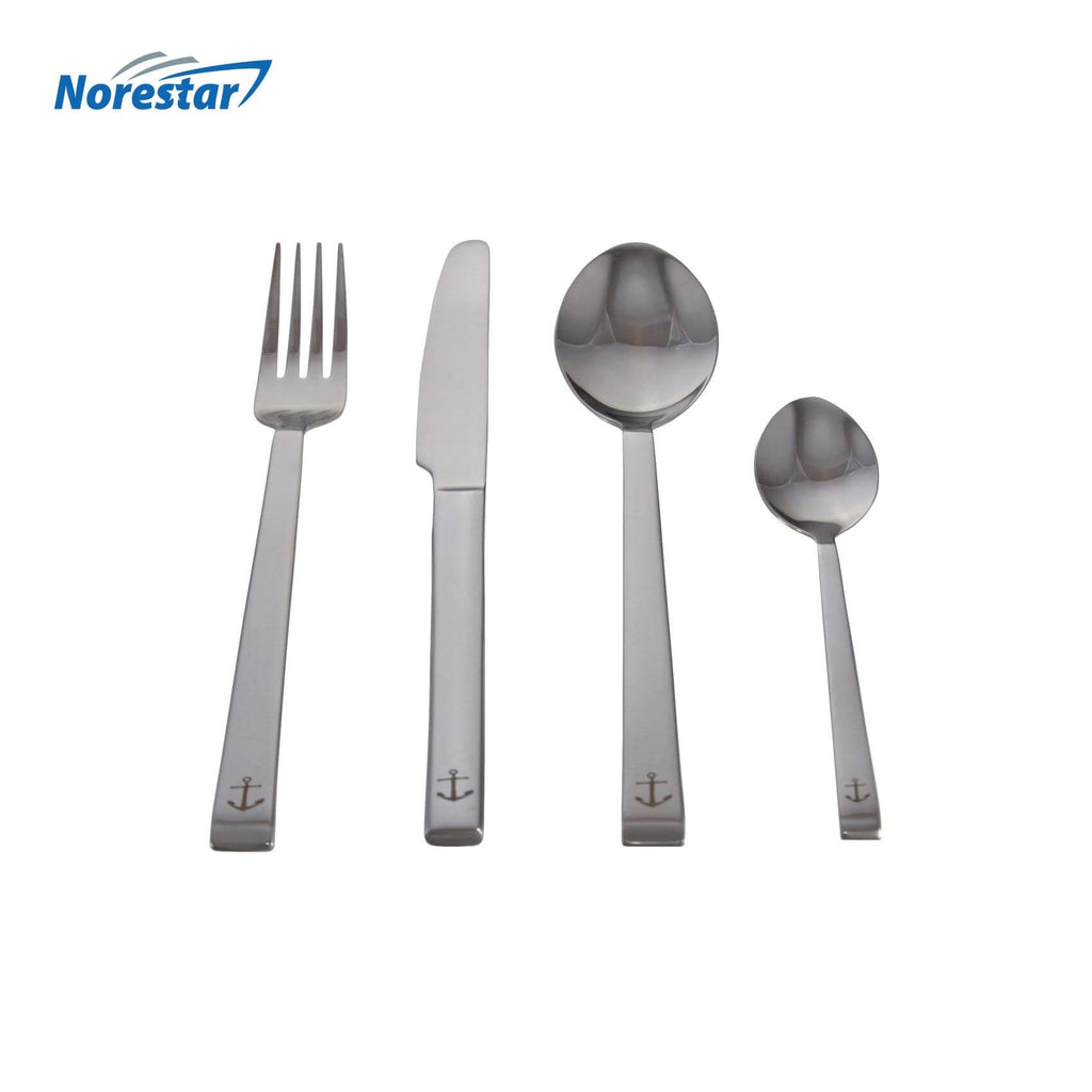 24 Piece Stainless Steel Nautical Theme Cutlery/Flatware Set