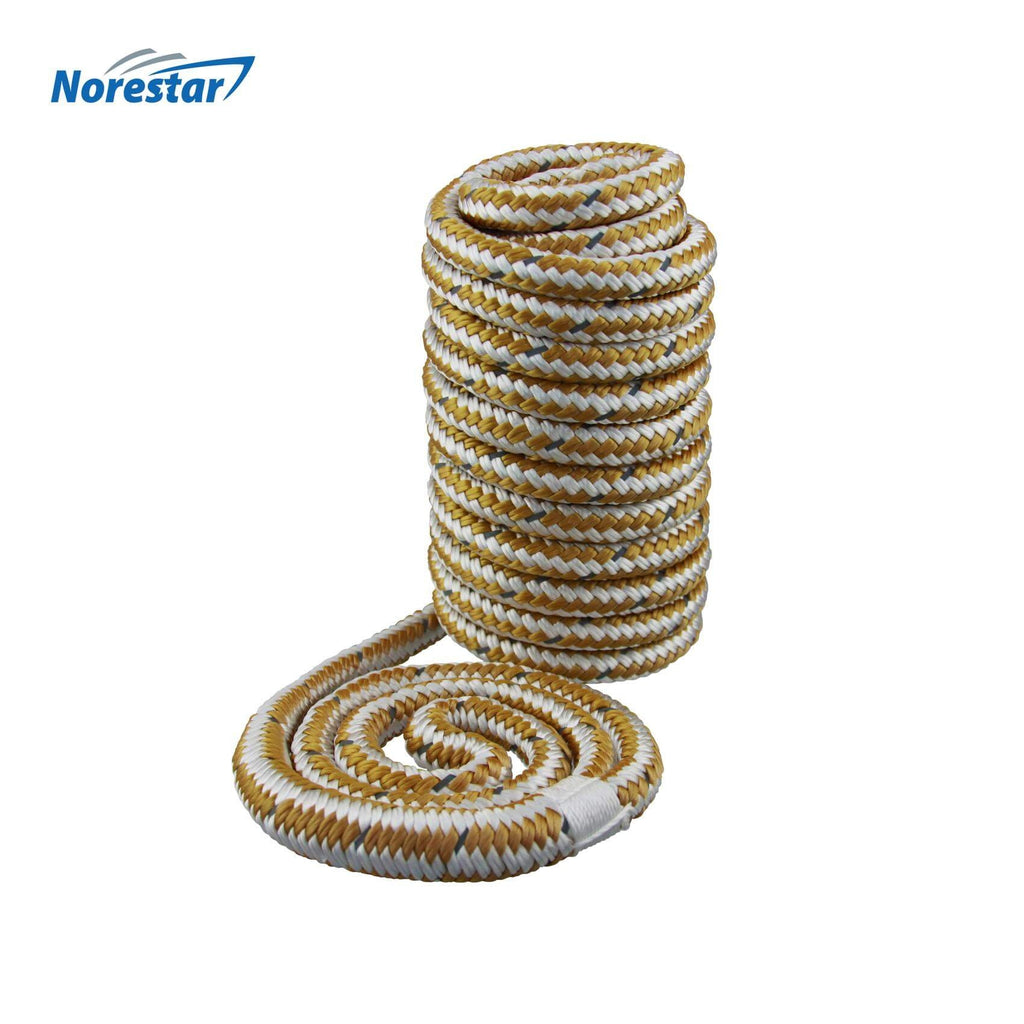 High-Visibility Reflective Braided Nylon Dock Line, Gold