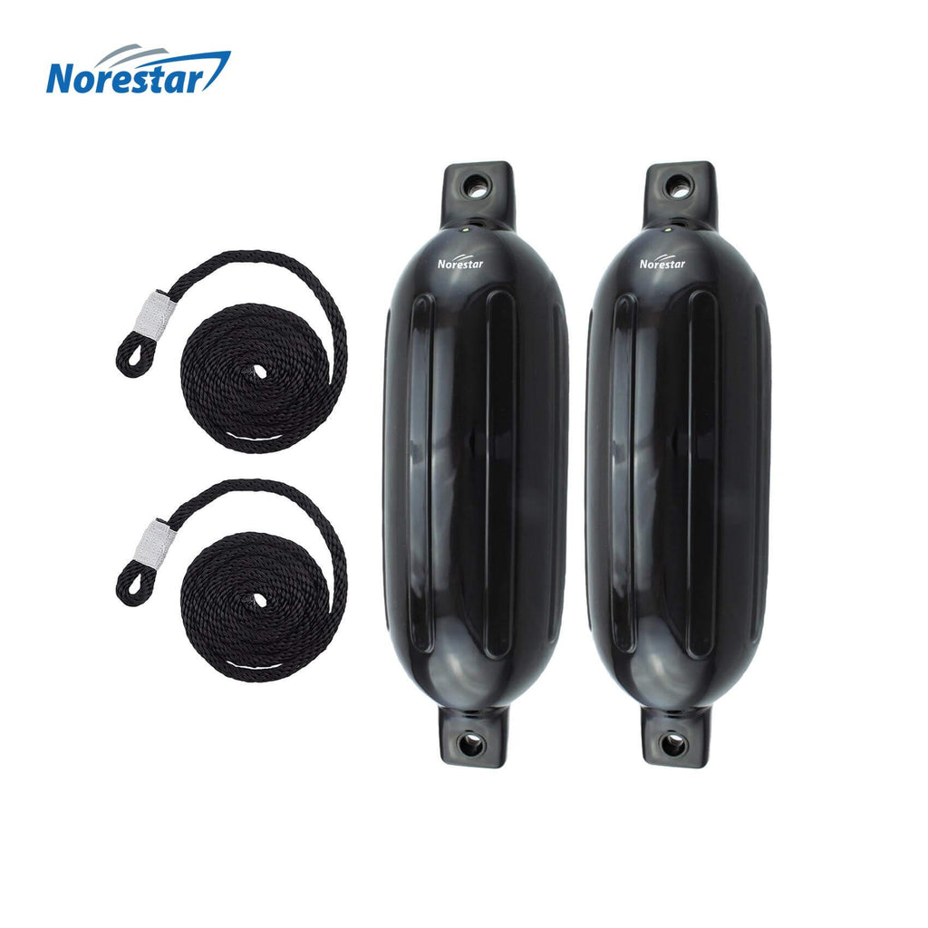 Norestar Ribbed Boat Fender - Black