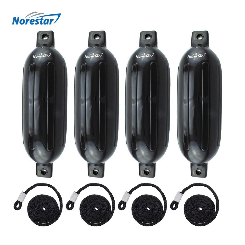 Norestar Ribbed Boat Fender - Black