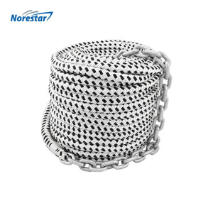 Norestar Double-Braided Nylon Anchor Rode (Windlass Rode): Anchor Rope Pre-Spliced with HT G4 Chain
