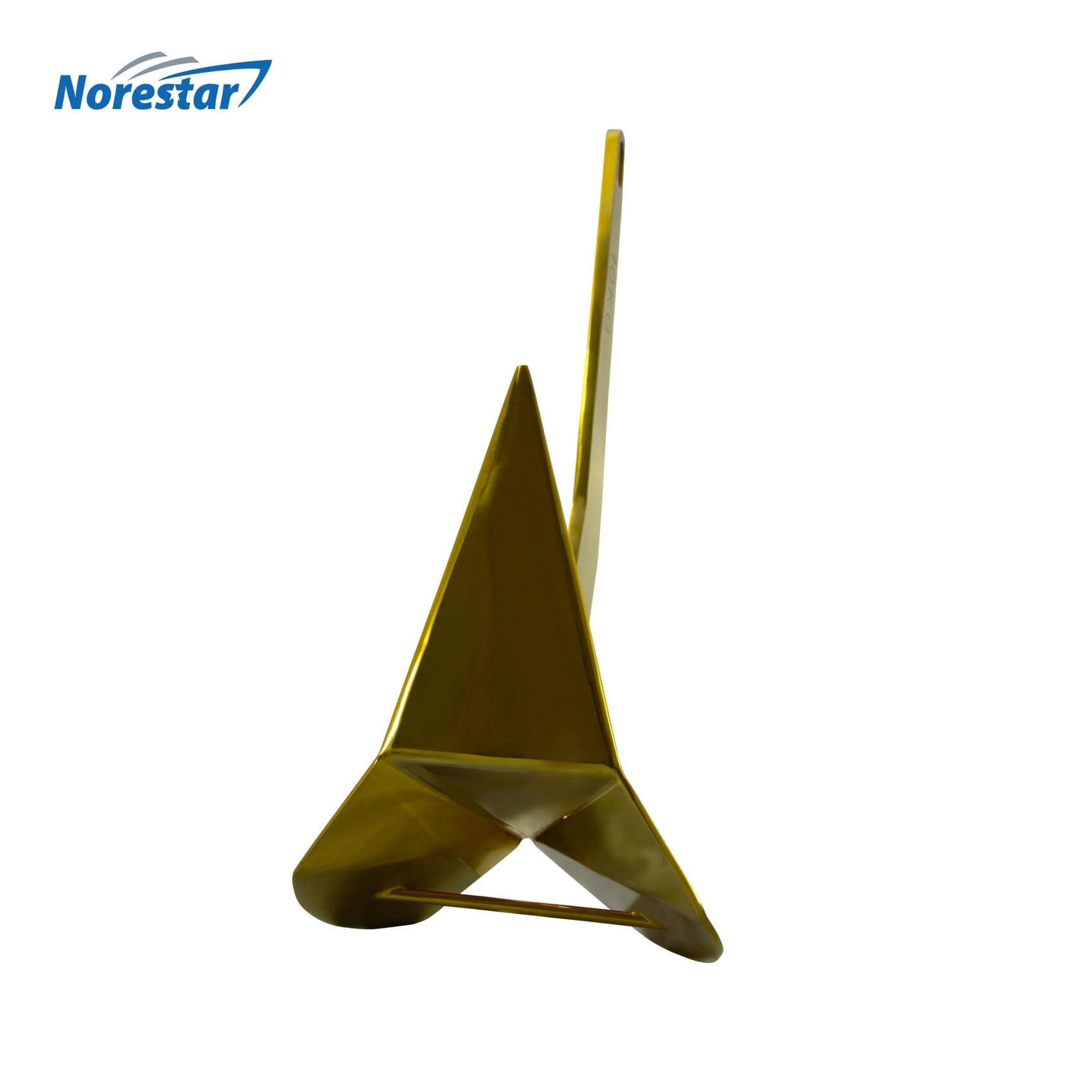 Norestar Stainless Steel Rainbow Wing-Style Boat Anchor Gold Bottom